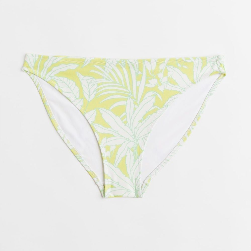 H&M Women's Bikini Bottoms - Yellow Leaves US 6